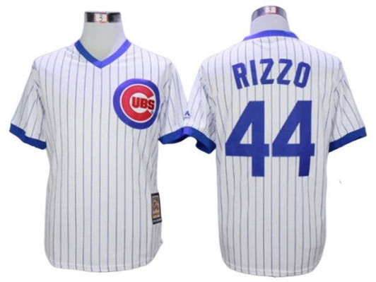 Anthony Rizzo #44 Chicago Cubs Cooperstown Limited Throwback Jersey - White