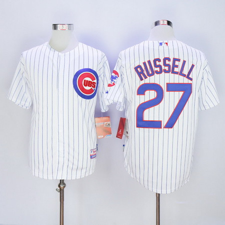 Chicago Cubs #27 Russell Mens Addison Home Limited Cool Base Baseball Jersey - White