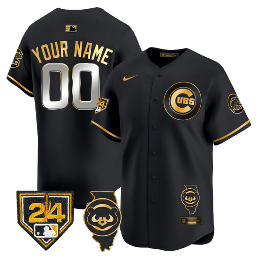 Chicago Cubs Spring Training Illinois Patch Vapor Premier Limited Custom Jersey