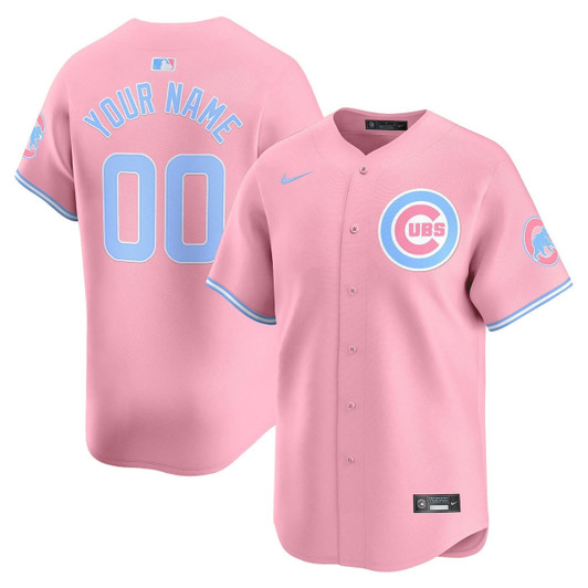 Chicago Cubs Vapor Premier Limited Custom Jersey - Bubblegum Pink