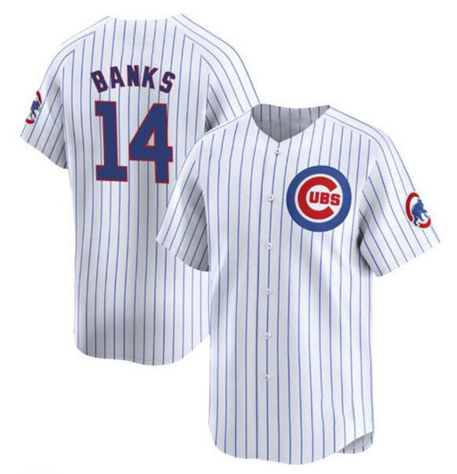Ernie Banks #14 Chicago Cubs Limited Cool Base Baseball Jersey - White