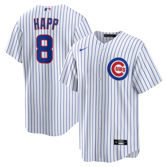Ian Happ #8 Chicago Cubs Nike Men'S Home Limited Jersey - White