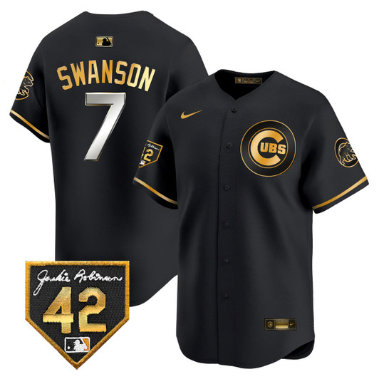 Jackie Robinson #42 Chicago Cubs Men'S 2024 Patch Vapor Premier V2 Limited Jersey