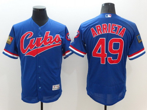 Jake Arrieta #49 Chicago Cubs Majestic Mens 1994 Flexbase Limited Jersey - Blue