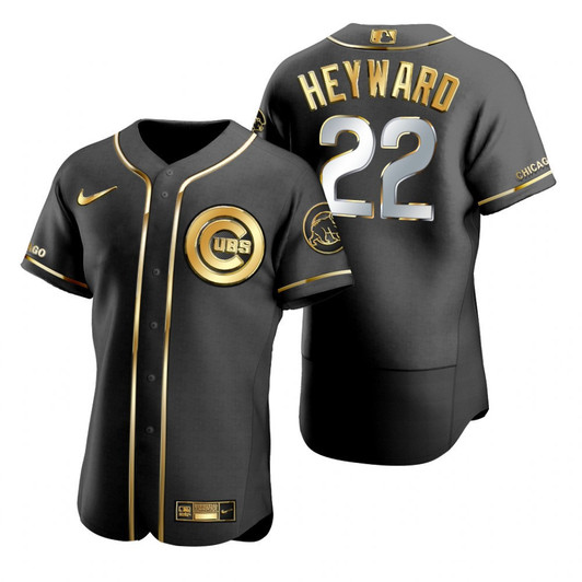 Jason Heyward #22 Chicago Cubs Brandedition Black Gift Cubs Fans Limited Jersey - Golden
