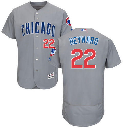 Jason Heyward #22 Chicago Cubs Majestic Mens 2016 Road Flexbase Limited Baseball Jersey - Gray