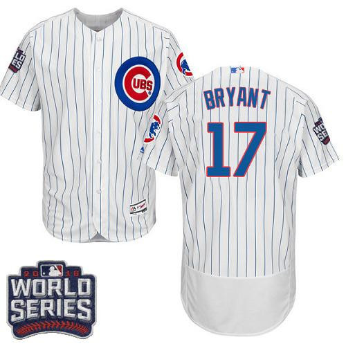 Kris Bryant #17 Chicago Cubs 2016 Flexbase Authentic World Series Bound Jersey - White