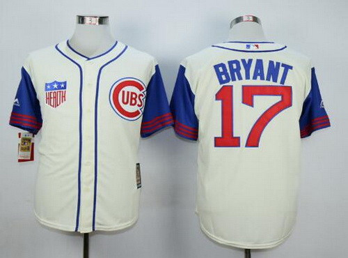Kris Bryant #17 Chicago Cubs Majestic Mens 1942 Cooperstown Limited Throwback Jersey - Cream
