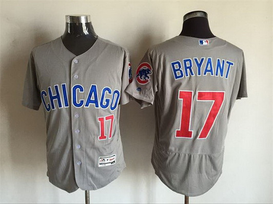 Kris Bryant #17 Chicago Cubs Majestic Mens 2016 Road Flexbase Limited Baseball Jersey - Gray