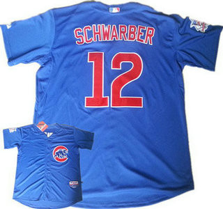 Kyle Schwarber #12 Chicago Cubs Mens Alternate Limited Cool Base Jersey - Blue
