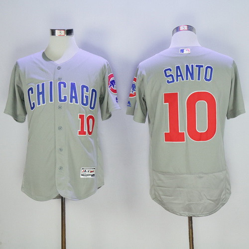 Ron Santo #10 Chicago Cubs Majestic Mens 2016 Retired Road Flexbase Limited Baseball Jersey - Gray
