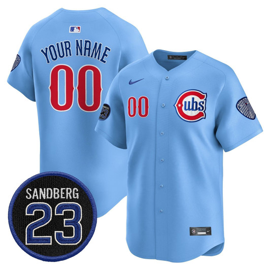 Ryne Sandberg #23 Chicago Cubs ' Tribute' Vapor Premier Limited V2 Al Custom Jersey