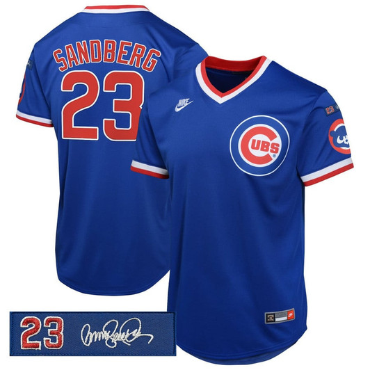 Ryne Sandberg #23 Chicago Cubs Ryne Sandberg Tribute Patch Limited Jersey - Royal