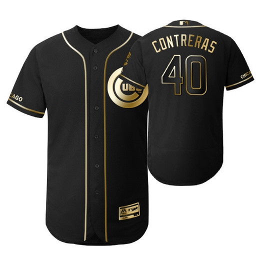 Willson Contreras #40 Chicago Cubs 2019 Brandedition Black Gift Cubs Fans Limited Jersey - Golden