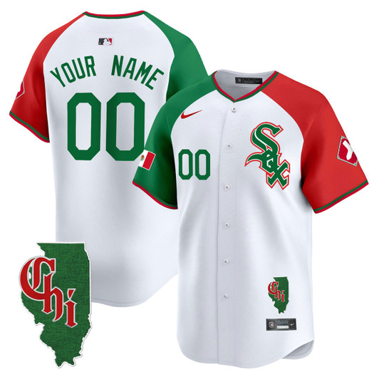 Chicago White Sox Mexico Vapor Premier Limited Illinois Patch Custom Jersey