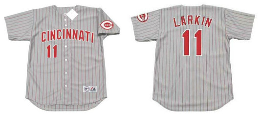 Barry Larkin #11 Cincinnati Reds Limited Throwback Jersey - Gray