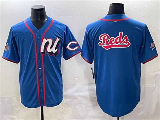 Cincinnati Reds 2025 National League Team Big Logo All-Star Edition Limited Jersey - Blue