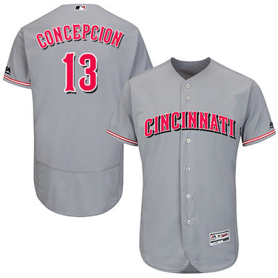 Dave Concepcion #13 Cincinnati Reds Mens Flexbase Authentic Jersey - Grey