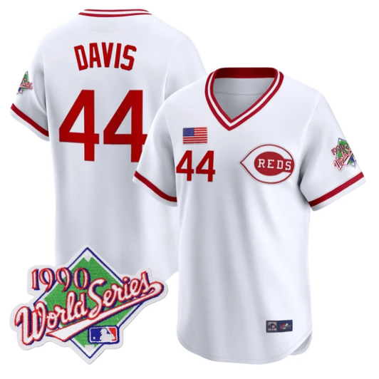 Eric Davis #44 Cincinnati Reds Limited Jersey - White