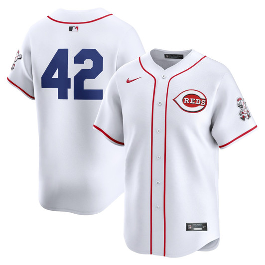 Jackie Robinson #42 Cincinnati Reds Nike 2024 Day Home Limited Jersey - White