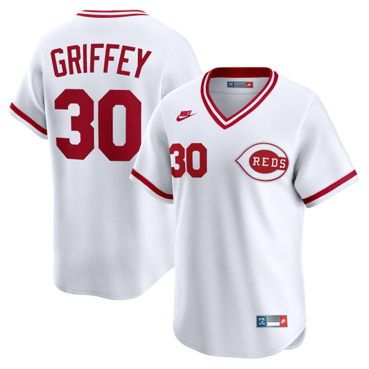 Ken Griffey #30 Cincinnati Reds Nike Men'S Throwback Cooperstown Limited Jersey - White