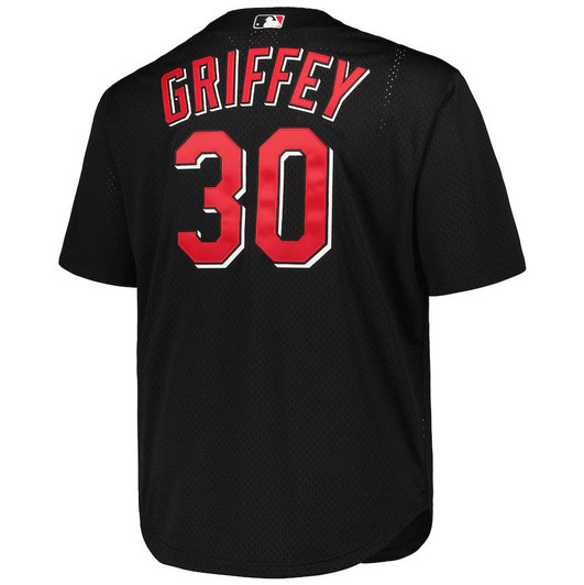 Ken Griffey Jr. #30 Cincinnati Reds Mitchell & Ness Big & Tall Cooperstown Colle Limited Jersey
