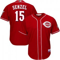 Nick Senzel #15 Cincinnati Reds Majestic Mens Limited Cool Base Alternate Jersey - Red