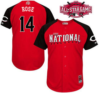 Pete Rose #14 Cincinnati Reds 2015 National League Star Game Player Jersey - Red