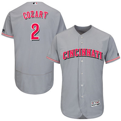 Zack Cozart #2 Cincinnati Reds Mens Flexbase Authentic Jersey - Grey