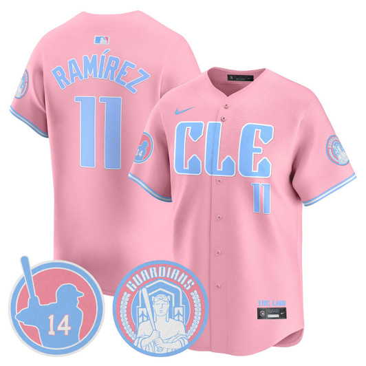 Cleveland Guardians Unisex Vapor Premier Limited Jersey - Bubblegum Pink