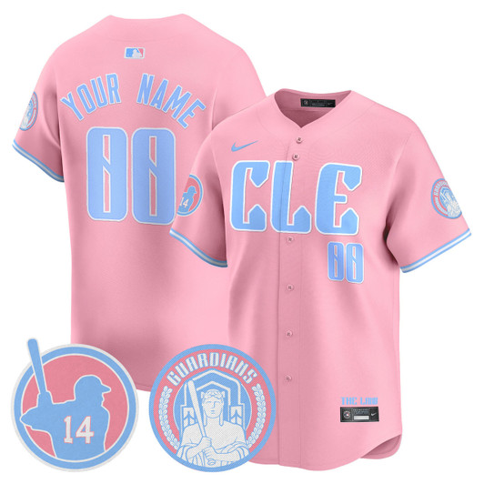 Cleveland Guardians Vapor Premier Limited Custom Jersey - Bubblegum Pink