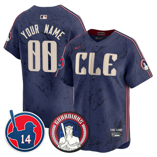 Larry Doby #14 Cleveland Guardians Patch City Connect Vapor Premier Limited Custom Jersey
