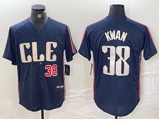 Steven Kwan #38 Cleveland Guardians 2024 Number City Connect Limited Jersey - Navy