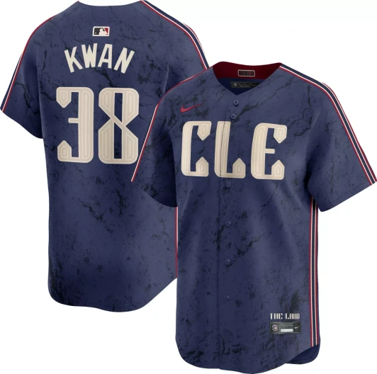 Steven Kwan #38 Cleveland Guardians Nike Men'S City Connect Limited Vapor Jersey - Navy