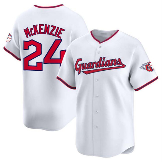 Triston Mckenzie #24 Cleveland Guardians Home Limited Baseball Je Jersey - White