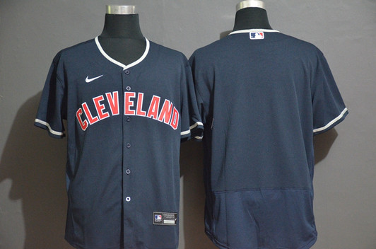 Cleveland Indians Nike Mens Limited Blank Flex Base Jersey - Navy Blue
