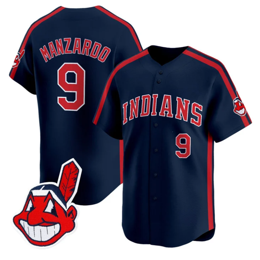Kyle Manzardo #9 Cleveland Indians Ricky Wild Thing Vaughn Limited Jersey