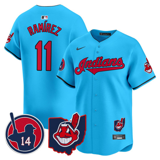 Larry Doby #14 Cleveland Indians Men'S Patch Vapor Premier Limited Jersey