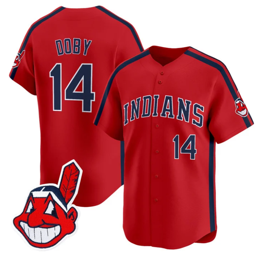 Larry Doby #14 Cleveland Indians Ricky Wild Thing Vaughn Limited Jersey - Red