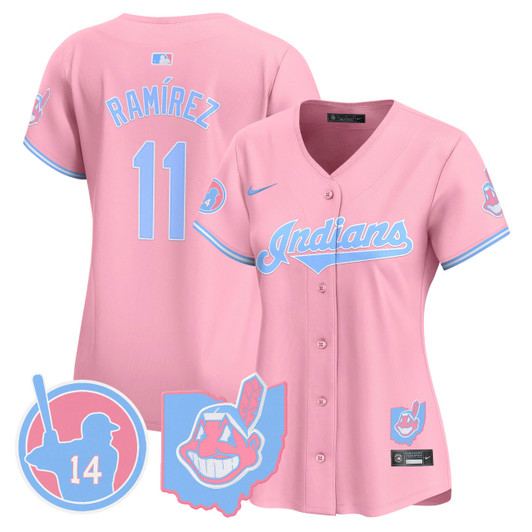 Larry Doby #14 Cleveland Indians Women'S Vapor Premier Limited Jersey - Bubblegum Pink