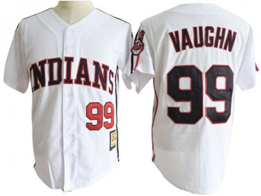 Ricky Vaughn #99 Cleveland Indians Cooperstown Limited Throwback Jersey - White
