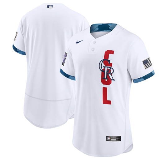 Colorado Rockies Mens 2021 Blank Star Limited Flex Base Jersey - White