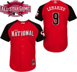 Dj Lemahieu #9 Colorado Rockies 2015 National League Star Game Player Jersey - Red
