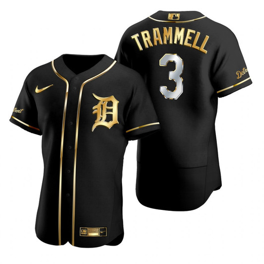 Alan Trammell #3 Detroit Tigers Brandedition Black Gift Tigers Fans Limited Jersey - Golden