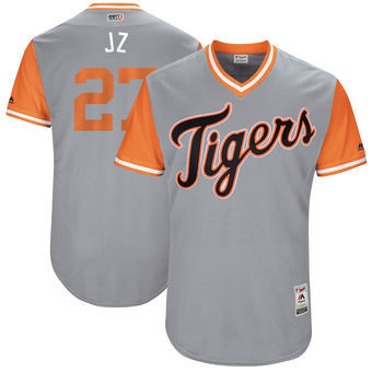 Detroit Tigers Jordan Mens 2017 Zimmermann J Z Majestic Players Weekend Authentic Jersey - Gray