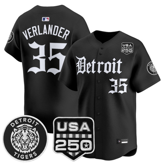 Detroit Tigers Men Gothic Edition Vapor Premier Limited Jersey