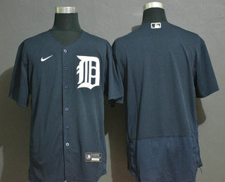 Detroit Tigers Nike Mens Limited Blank Flex Base Jersey - Navy Blue