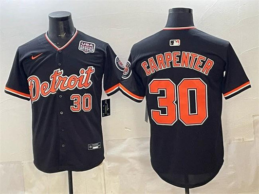 Kerry Carpenter #30 Detroit Tigers 2026 Usa 250��� Patch Limited Jersey - Black