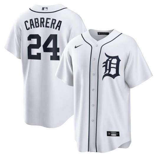 Miguel Cabrera #24 Detroit Tigers Nike Home Limited Player Name Jersey - White