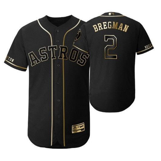 Alex Bregman #2 Houston Astros 2019 Brandedition Black Gift Astros Fans Limited Jersey - Golden